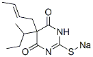 5-(2-Butenyl)-5-sec-butyl-2-sodiothio-4,6(1H,5H)-pyrimidinedione Struktur