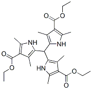 ethyl 5-[bis(4-ethoxycarbonyl-3,5-dimethyl-1H-pyrrol-2-yl)methyl]-2,4- dimethyl-1H-pyrrole-3-carboxylate Struktur