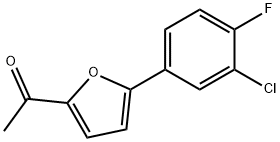 1-[5-(3-CHLORO-4-FLUOROPHENYL)-2-FURYL]ETHAN-1-ONE Struktur