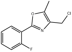 4-CHLOROMETHYL-2-(2-FLUORO-PHENYL)-5-METHYL-OXAZOLE Struktur