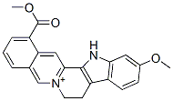 8,13-Dihydro-11-methoxy-1-methoxycarbonyl-7H-benz[g]indolo[2,3-a]quinolizin-6-ium Struktur