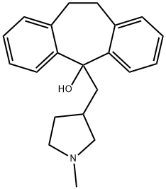 10,11-Dihydro-5-[(1-methyl-3-pyrrolidinyl)methyl]-5H-dibenzo[a,d]cyclohepten-5-ol Struktur