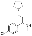 [1-(4-CHLORO-PHENYL)-3-PYRROLIDIN-1-YL-PROPYL]-METHYL-AMINE
 Struktur