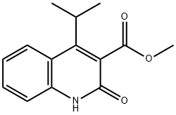 2-HYDROXY-4-ISOPROPYL-3-QUINOLINE CARBOXYLIC ACID METHYL ESTER
 Struktur