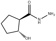 Cyclopentanecarboxylic acid, 2-hydroxy-, hydrazide, (1R,2R)- (9CI) Struktur