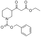 3-(2-ETHOXYCARBONYL-ACETYL)-PIPERIDINE-1-CARBOXYLIC ACID BENZYL ESTER Struktur