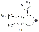 R(+)-6-CHLORO-7,8-DIHYDROXY-1-PHENYL-2,3,4,5-TETRAHYDRO-1H-3-BENZAZEPINE HYDROBROMIDE Struktur