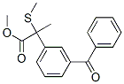 2-(m-Benzoylphenyl)-2-(methylthio)propionic acid methyl ester Struktur