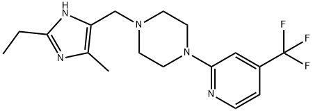 PIPERAZINE, 1-[(2-ETHYL-4-METHYL-1H-IMIDAZOL-5-YL)METHYL]-4-[4-(TRIFLUOROMETHYL)-2-PYRIDINYL]- Struktur