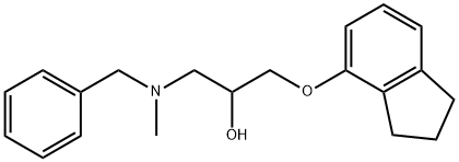 1-(N-Benzyl-N-methylamino)-3-(4-indanyloxy)-2-propanol Struktur