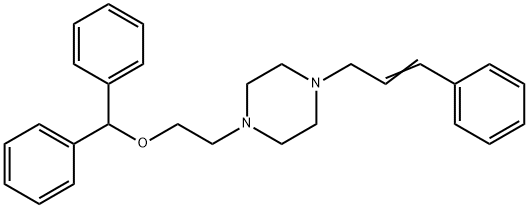 1-(2-DIPHENYLMETHOXYETHYL)-4-(3-PHENYL-2-PROPENYL)-PIPERAZINE DIHYDROCHLORIDE Struktur