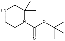 1-BOC-2,2-DIMETHYL-PIPERAZINE Struktur