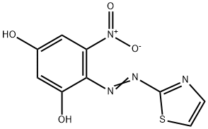 5-Nitro-4-[(thiazol-2-yl)azo]-1,3-benzenediol Struktur