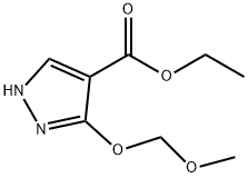 1H-Pyrazole-4-carboxylicacid,3-(methoxymethoxy)-,ethylester(9CI) Struktur