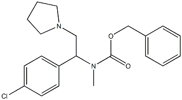 1-PYRROLIDIN-2-(4'-CHLOROPHENYL)-2-(N-CBZ-N-METHYL)AMINO-ETHANE
 Struktur