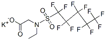 potassium N-ethyl-N-[(undecafluoropentyl)sulphonyl]glycinate Struktur