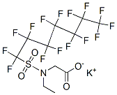 potassium N-ethyl-N-[(pentadecafluoroheptyl)sulphonyl]glycinate Struktur