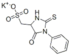 potassium 5-oxo-1-phenyl-2-thioxoimidazolidine-4-methanesulphonate Struktur