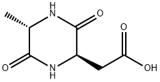 2-Piperazineaceticacid,5-methyl-3,6-dioxo-,(2R,5S)-(9CI) Struktur