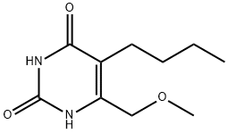 2,4(1H,3H)-Pyrimidinedione, 5-butyl-6-(methoxymethyl)- (9CI) Struktur