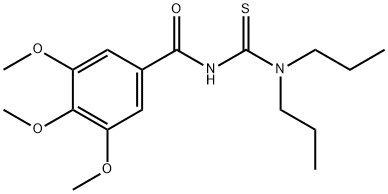 N-(3,4,5-Trimethoxybenzoyl)-N',N'-dipropylthiourea Struktur