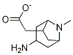 3-Amino-8-methyl-8-aza-bicyclo[3.2.1]octan-6-ylacetate Struktur