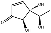 2-Cyclopenten-1-one, 4,5-dihydroxy-4-[(1R)-1-hydroxyethyl]-, (4R,5R)- (9CI) Struktur