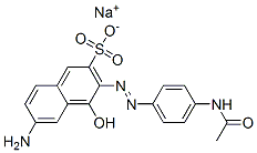 sodium 3-[[4-acetamidophenyl]azo]-6-amino-4-hydroxynaphthalene-2-sulphonate Structure