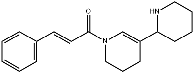 1,2,3,4-Tetrahydro-1-[(E)-1-oxo-3-phenyl-2-propenyl]-5-(2-piperidinyl)pyridine Struktur