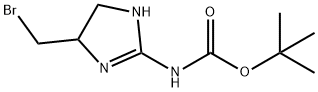 Carbamic  acid,  [4-(bromomethyl)-4,5-dihydro-1H-imidazol-2-yl]-,  1,1-dimethylethyl  ester  (9CI) Struktur