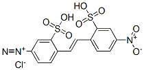 4-[2-(4-nitro-2-sulphophenyl)vinyl]-3-sulphobenzenediazonium chloride Struktur