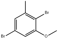 2,5-dibromo-3-methylanisole Struktur