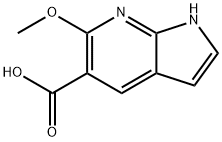 1H-Pyrrolo[2,3-b]pyridine-5-carboxylic acid, 6-Methoxy- Struktur