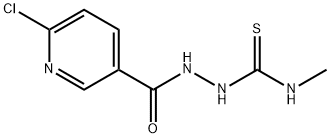 N1-METHYL-2-[(6-CHLORO-3-PYRIDYL)CARBONYL]HYDRAZINE-1-CARBOTHIOAMIDE Struktur