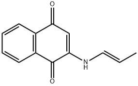 1,4-Naphthalenedione, 2-[(1E)-1-propenylamino]- (9CI) Struktur