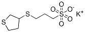 potassium 3-[(tetrahydro-3-thienyl)thio]propane-1-sulphonate S,S-dioxide Struktur