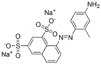 8-[(4-amino-o-tolyl)azo]naphthalene-1,3-disulphonic acid, sodium salt Struktur