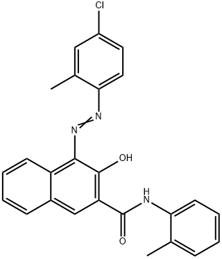 4-[(4-chloro-2-methylphenyl)azo]-3-hydroxy-N-(2-methylphenyl)naphthalene-2-carboxamide Struktur