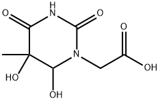 1(2H)-Pyrimidineacetic acid, tetrahydro-5,6-dihydroxy-5-methyl-2,4-dioxo- (9CI) Struktur