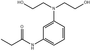 N-[3-[bis(2-hydroxyethyl)amino]phenyl]propionamide Struktur