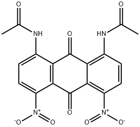 N,N'-(9,10-dihydro-4,5-dinitro-9,10-dioxo-1,8-anthracenediyl)bisacetamide Struktur