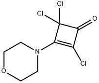 2,4,4-trichloro-3-(morpholin-4-yl)-2-cyclobuten-1-one Struktur