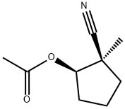 Cyclopentanecarbonitrile, 2-(acetyloxy)-1-methyl-, (1R,2R)- (9CI) Struktur