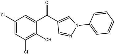 1-PHENYL-4(3,5-DICHLORO-2-HYDROXYBENZOYL)-PYRAZOLE Structure