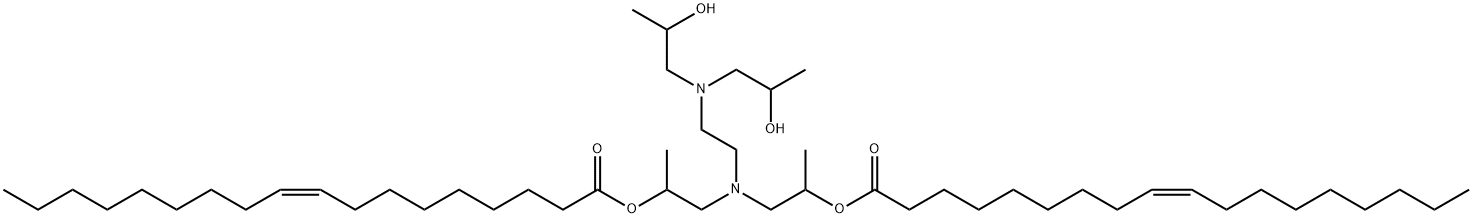 [[2-[bis(2-hydroxypropyl)amino]ethyl]imino]bis(1-methyl-2,1-ethanediyl) dioleate Struktur