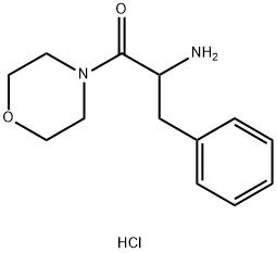 2-Amino-1-(4-morpholinyl)-3-phenyl-1-propanonehydrochloride Struktur