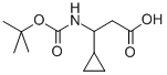 3-TERT-BUTOXYCARBONYLAMINO-3-CYCLOPROPYL-PROPIONIC ACID Struktur