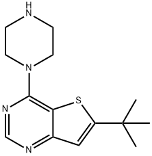 6-T-BUTYL-4-PIPERAZINOTHIENO[3,2-D]PYRIMIDINE Struktur