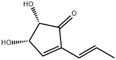 2-Cyclopenten-1-one, 4,5-dihydroxy-2-(1E)-1-propenyl-, (4S,5S)- (9CI) Struktur