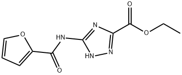 1H-1,2,4-Triazole-3-carboxylicacid,5-[(2-furanylcarbonyl)amino]-,ethylester Struktur